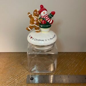 Christmas SGE Snowman Gingerbread Jar Sandi Gore Evans